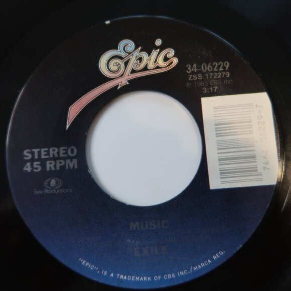 Exile It'll Be Me  &  Music  45 RPM 7" vinyl record 34-06229 - Picture 4 of 4
